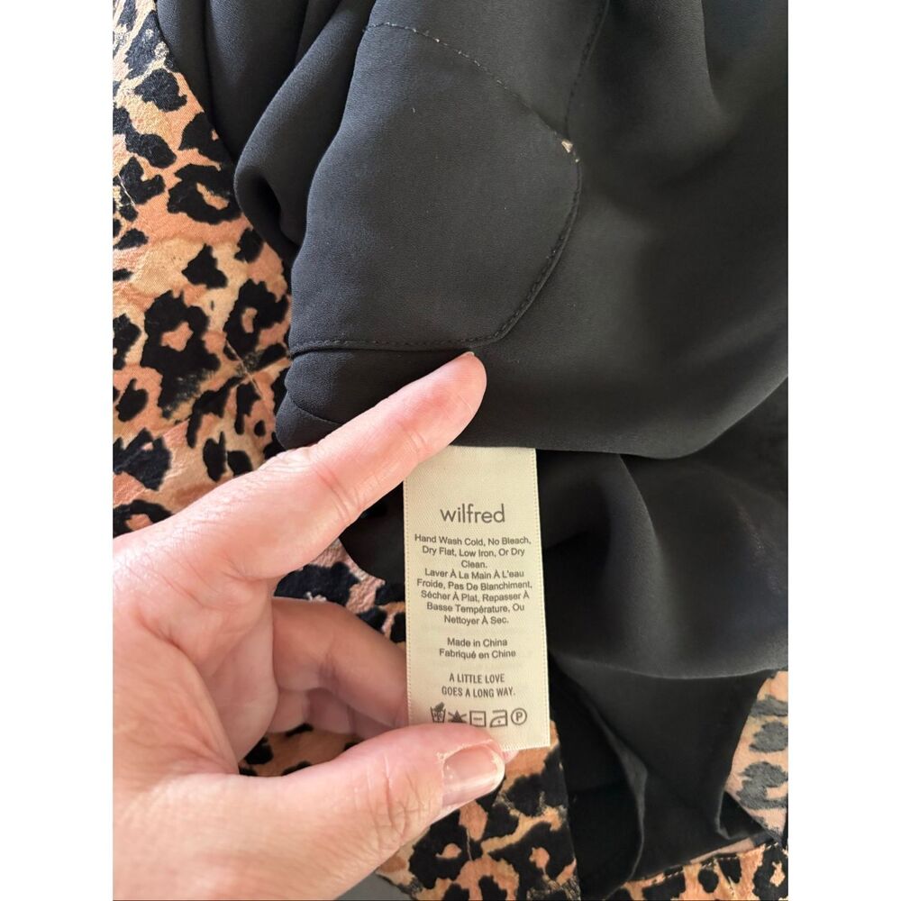 Aritzia Wilfred “Isabelle” Leopard Print Slip Dre… - image 3
